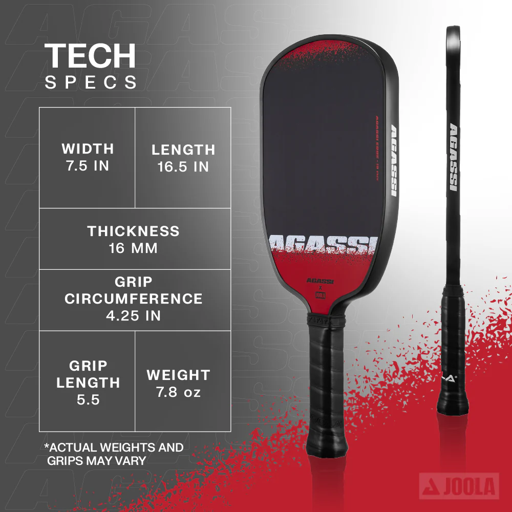 JOOLA Agassi Edge 16mm Pickleball Paddle - Image 6